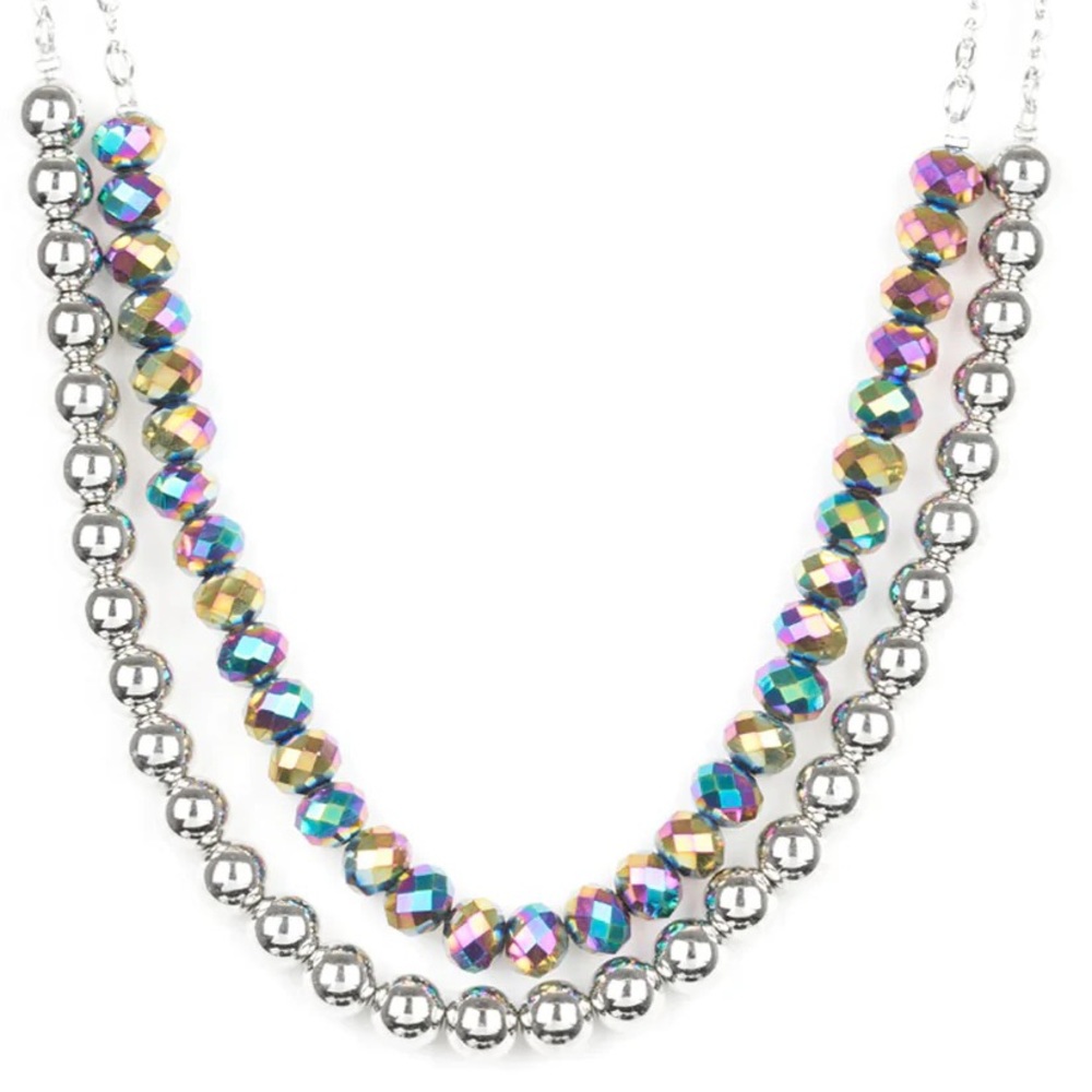 Color Of The Day Multi Colored Necklace & Earrings Set - Picture 3 of 4